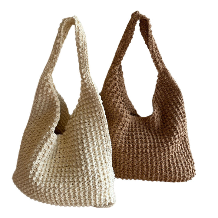 Hand-knotted everyday bag with structured surface Bowlift