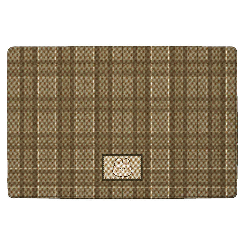 Striped Textured Welcome Mat Bowlift