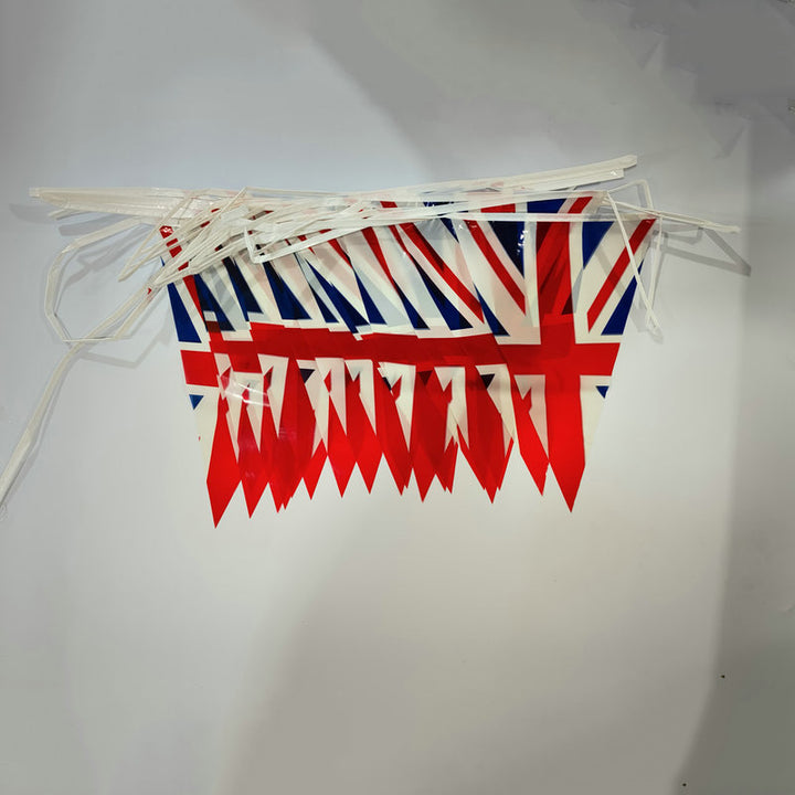 Unisex nan robust Outdoor Pennant String made of polyester with star field and pointed pendants Bowlift