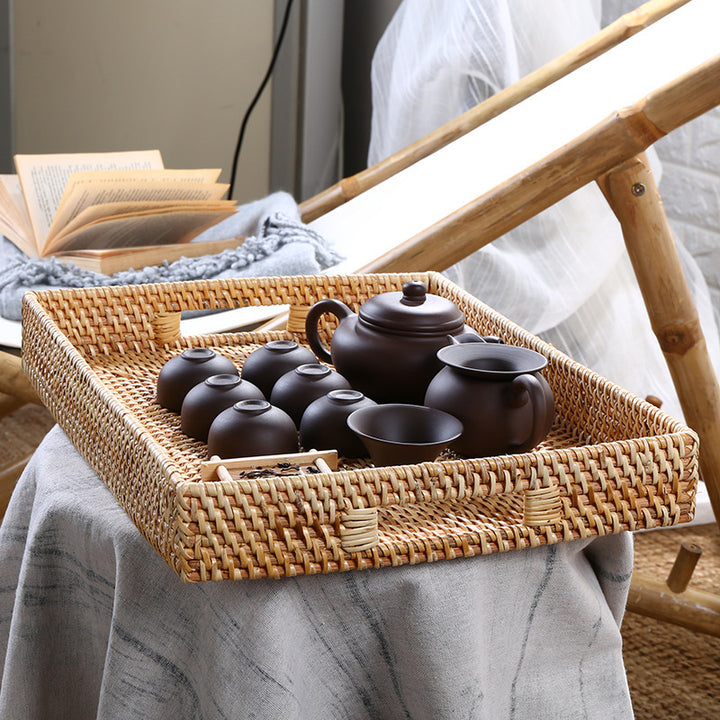 Unisex Handwoven Serving Tray Bowlift
