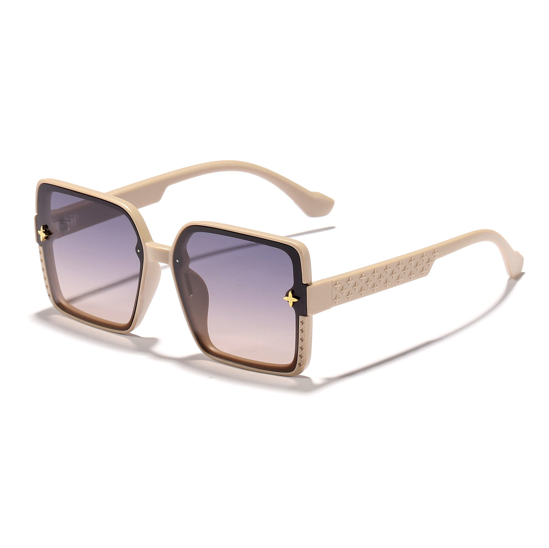 Women's fashionable square sunglasses with embellished frame Bowlift