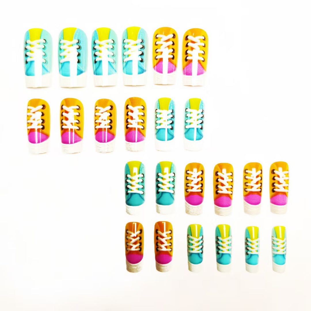 Creative Art Nail with Sneakers Design Bowlift
