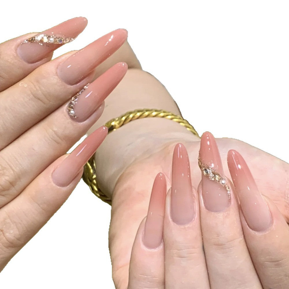 Artistic Press-On Nail Set with Unique Bow and Heart Accents Bowlift