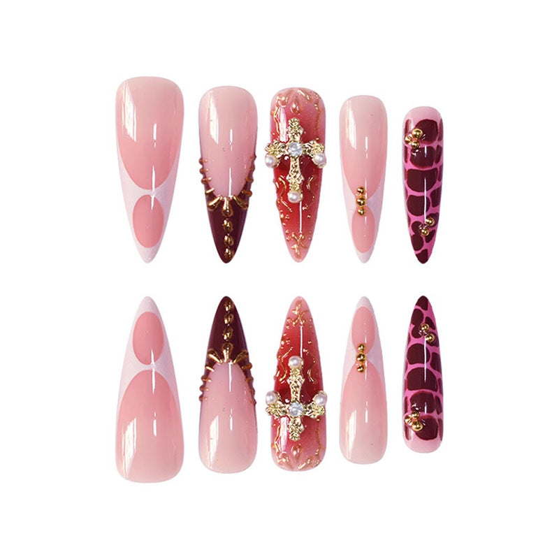 Elegant Stiletto Press-On Nail Set Bowlift