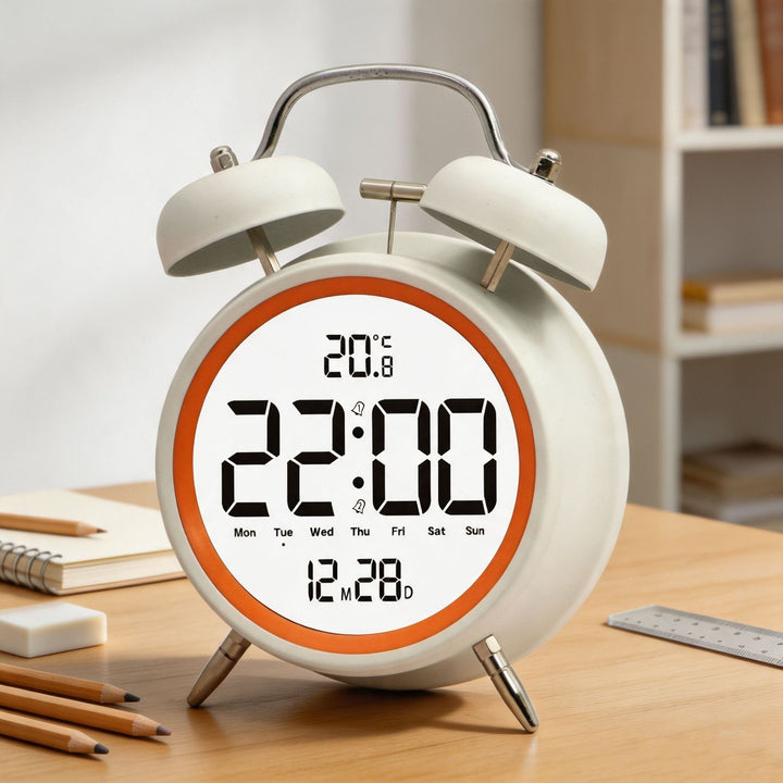 Digital alarm clock with large LED digits and temperature sensor Bowlift