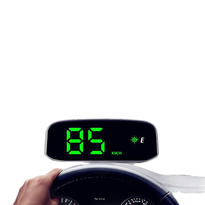 Solar-Powered Windshield Head-Up Display Speedometer With Gps Compass