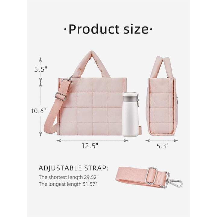 Fashionable Shoulder Bag Made of Quilted Material Bowlift