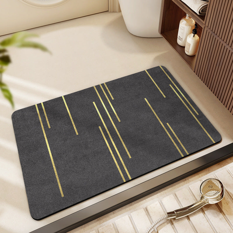 Abstract Geometric Design Bath Mat Bowlift