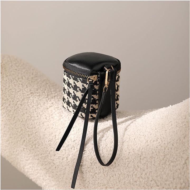 Textured Leather Mini Cosmetic Bag Bowlift