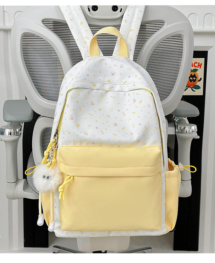 Mini backpack with floral design and practical organizer compartments Bowlift