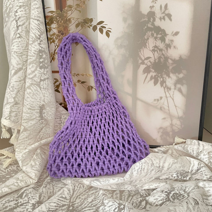 Hand-knotted tote bag in modern design Bowlift