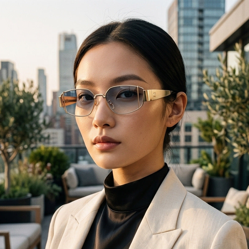 Women Designer Sunglasses in Modern, Angular Style Bowlift