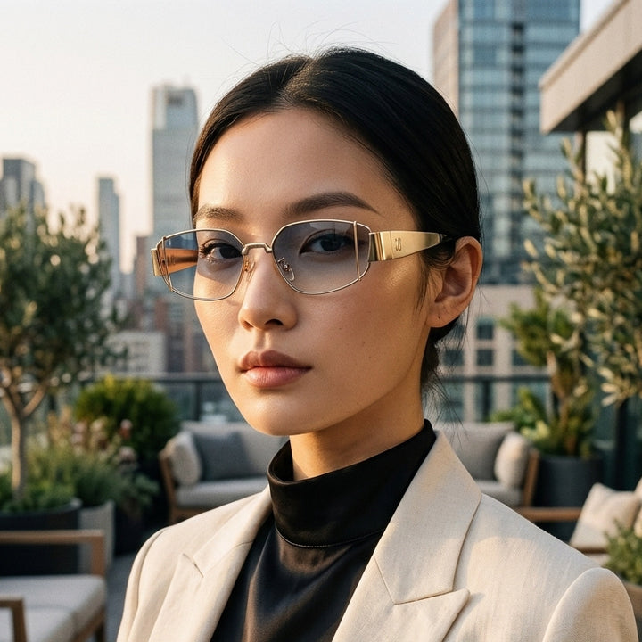 Women Designer Sunglasses in Modern, Angular Style Bowlift