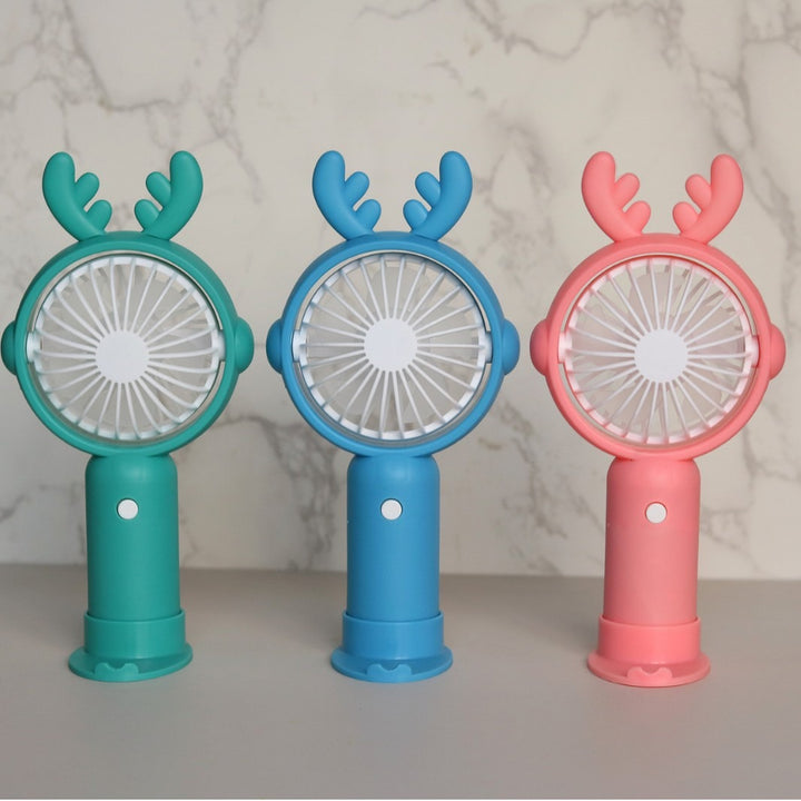 Unisex Portable Mini Fan with Ergonomic Design and Animal Ears Bowlift