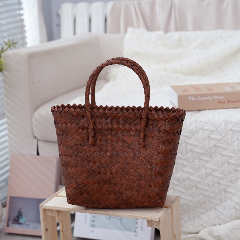 Handcrafted Basket Bag Made of High-Quality Material Bowlift