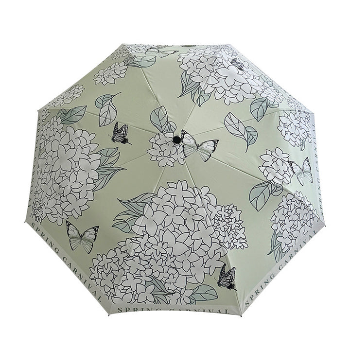 Women's Folding Umbrella with Innovative Floral Design Bowlift