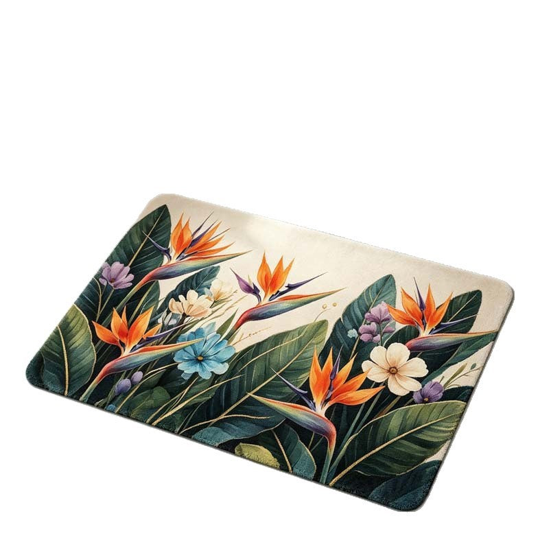 Floral-Themed Comfort Bath Mat Bowlift