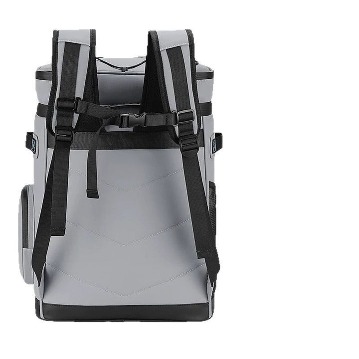 Unisex nano insulated cooler backpack with hard bottom, multiple compartments and ergonomic shoulder straps Bowlift