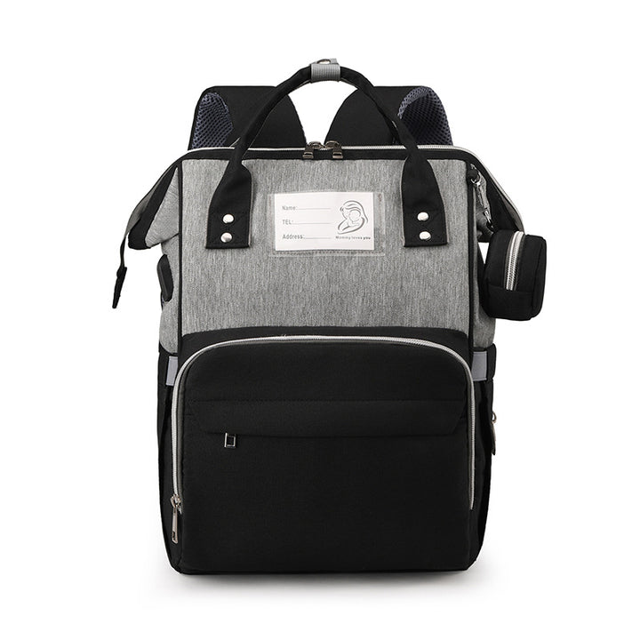 Multi-Compartment Functional Diaper Backpack Bowlift