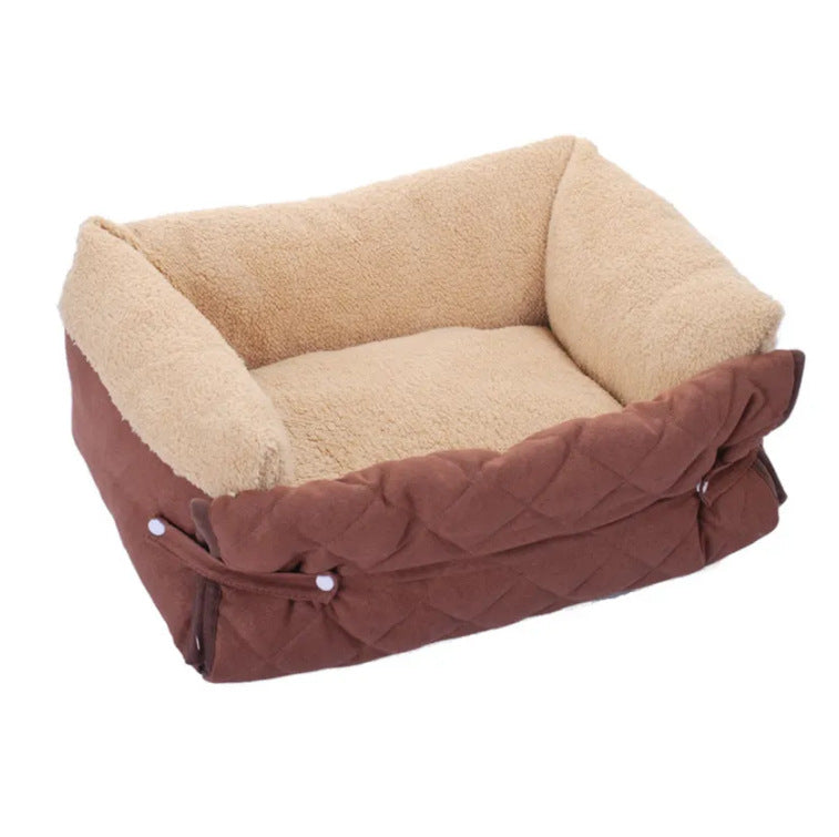 Quilted Orthopedic  Couch  Dog Bed