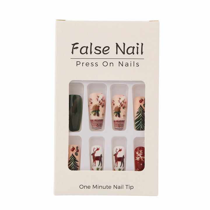 Artificial nails with festive Christmas designs Bowlift
