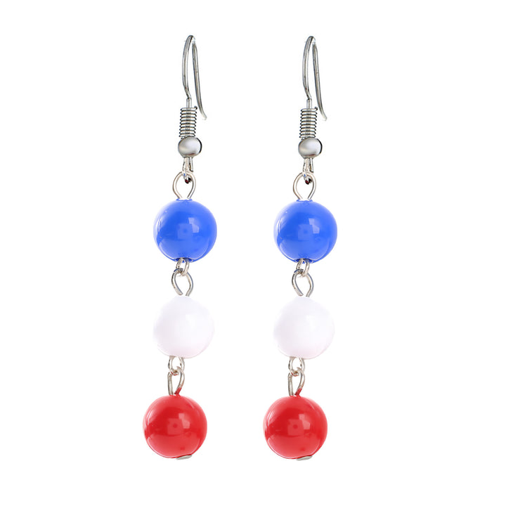 Women nan enamel horseshoe earrings with star motif and fishhook closure Bowlift