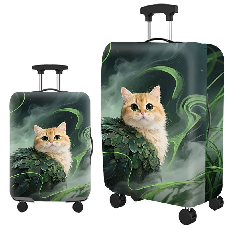 Artistic Cat-Themed Hard Shell Suitcase Bowlift
