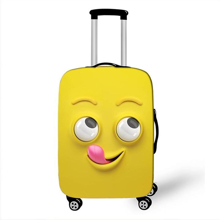Unisex Hard-shell suitcase with funny cartoon face Bowlift