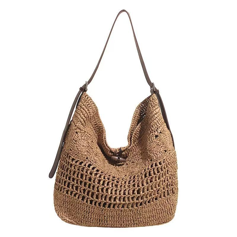 Braided handbag with sturdy leather straps Bowlift