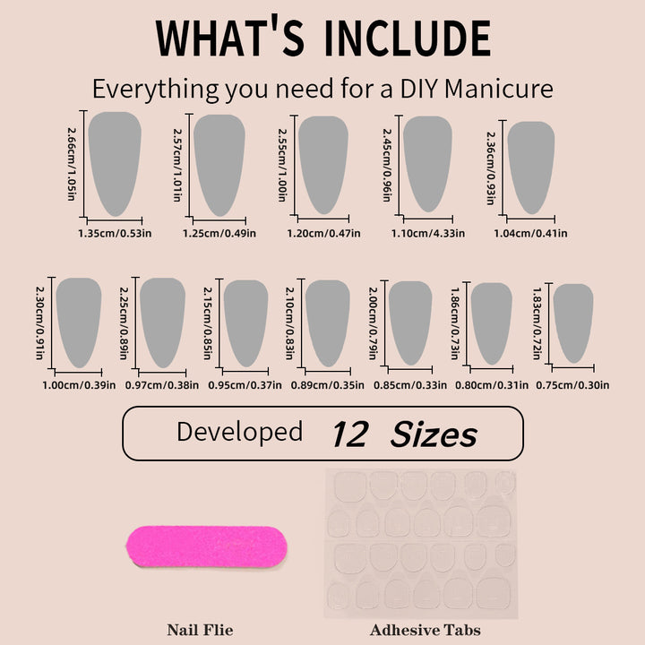 Artificial nail set with flexibly adjustable forms Bowlift