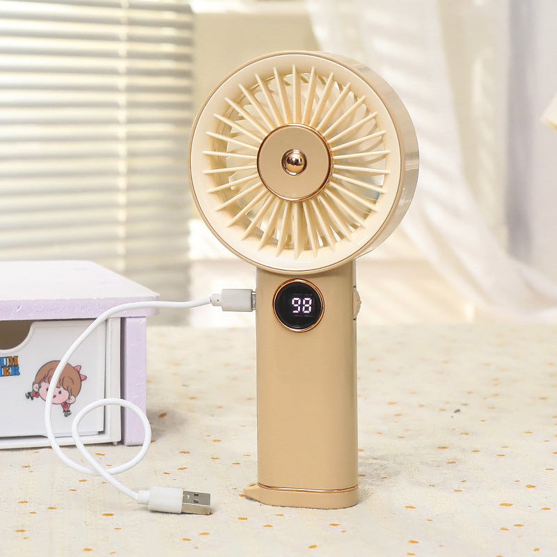 Women Portable Hand Fan with USB Charging Option and Intuitive Design Bowlift