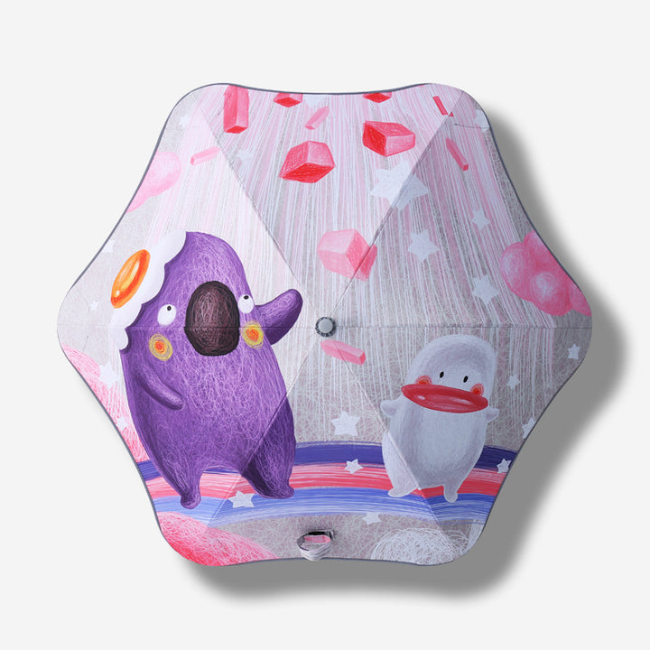 Ladies Child-friendly Folding Umbrella with Fun Design Bowlift