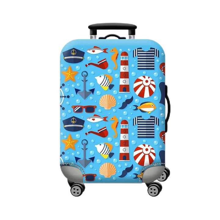 Women Hard Shell Suitcase with Trendy Surf and Palm Design Bowlift
