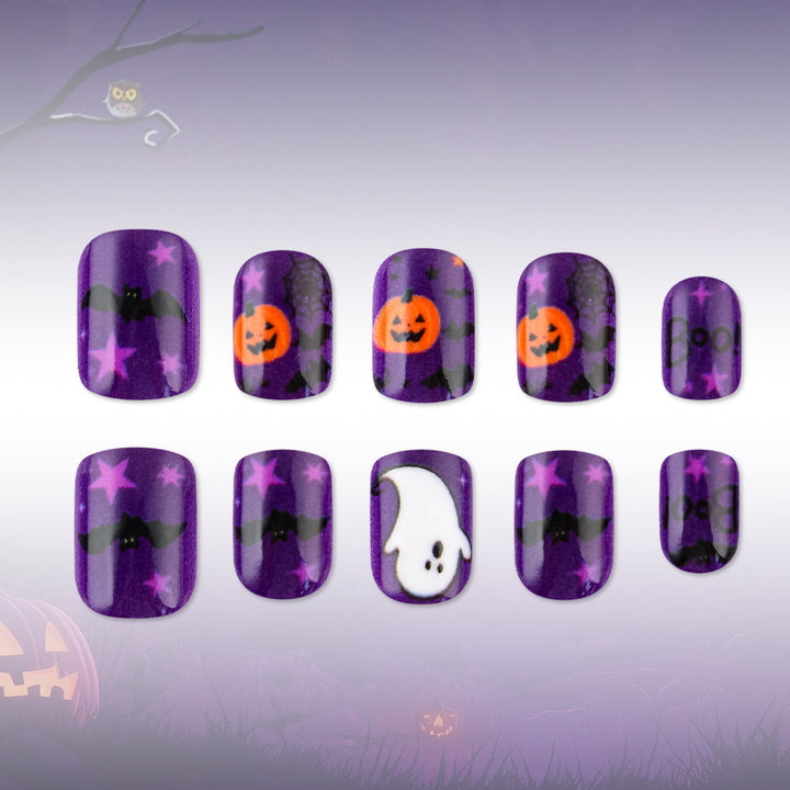 Halloween-Themed Press-On Nail Art Bowlift