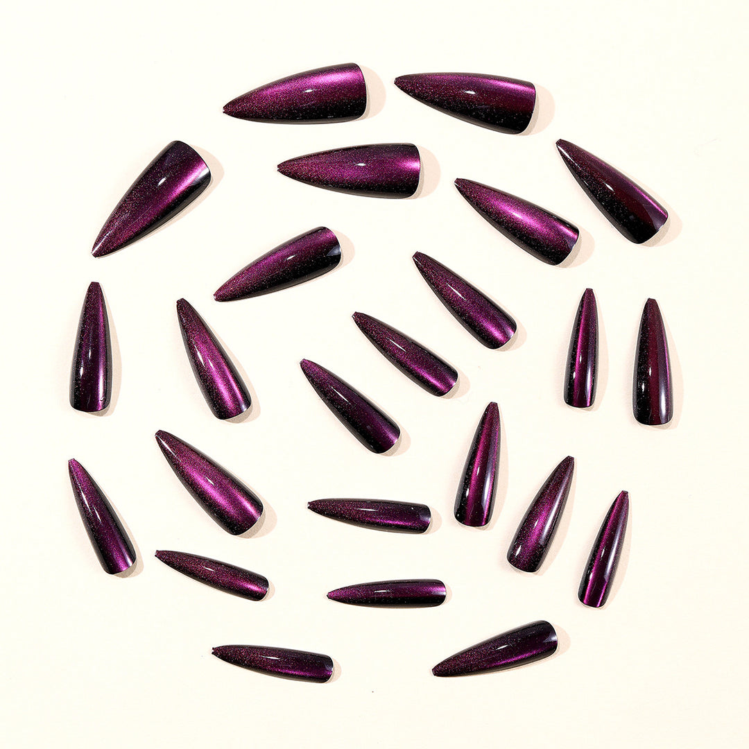 Glossy Stiletto Nail Extensions Bowlift