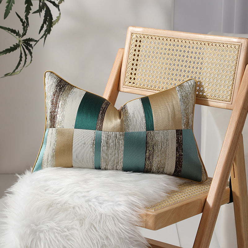 Artistic Geometric Pattern Lumbar Pillow
