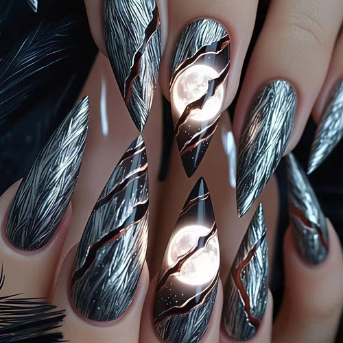 Artistic Stiletto Nail Art Bowlift