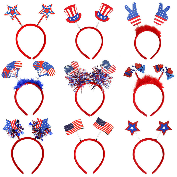 Unisex nan federnd Star Antennas Headband with multilayered ribbon fringes and padded headband Bowlift