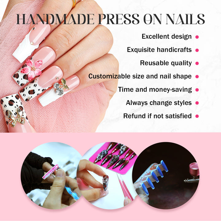 Animal Motif Artificial Nail Set Bowlift