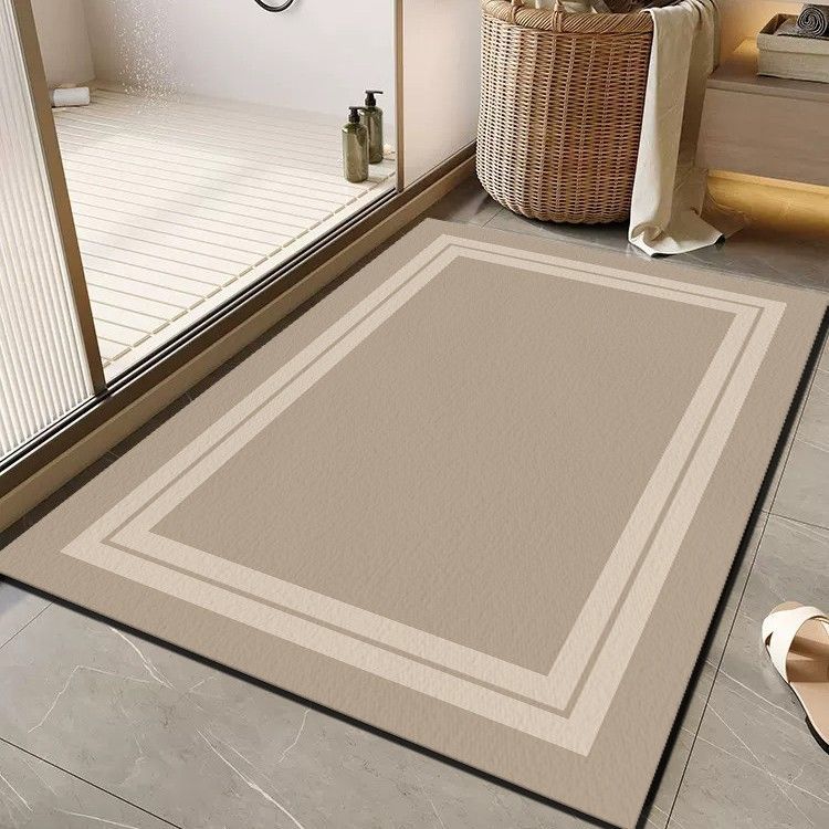 Cheerful Floral Message Bath Mat Bowlift