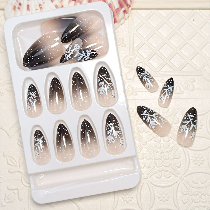 Artistic Glitter Press-On Nail Set Bowlift