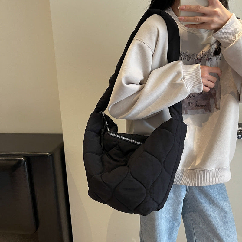 Quilted Fashion Hobo Bag Bowlift