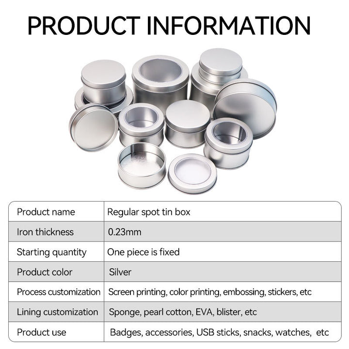 Rectangular metal storage tin with clear display window lid Bowlift