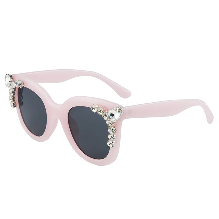 Rhinestone-Embellished Cat Eye Sunglasses