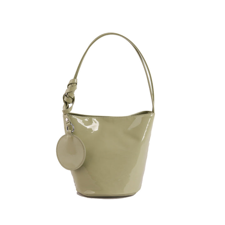WoChic Patent Leather Bucket Bag Bowlift