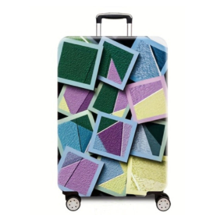 Women's hard-shell suitcase with creative multi-format pattern Bowlift