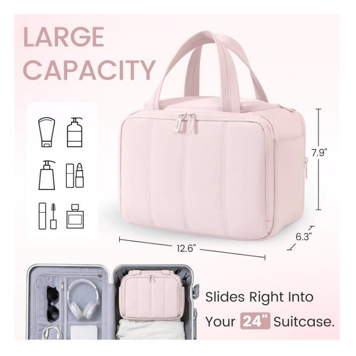 Cosmetic transport bag made of durable material with removable dividers Bowlift