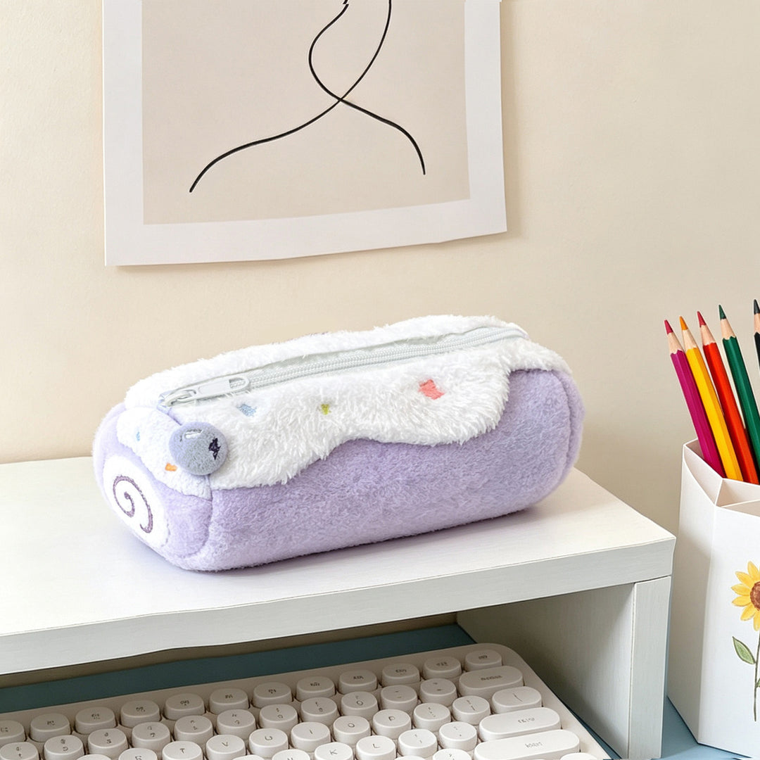 Plush Dessert-Themed Pencil Case Bowlift