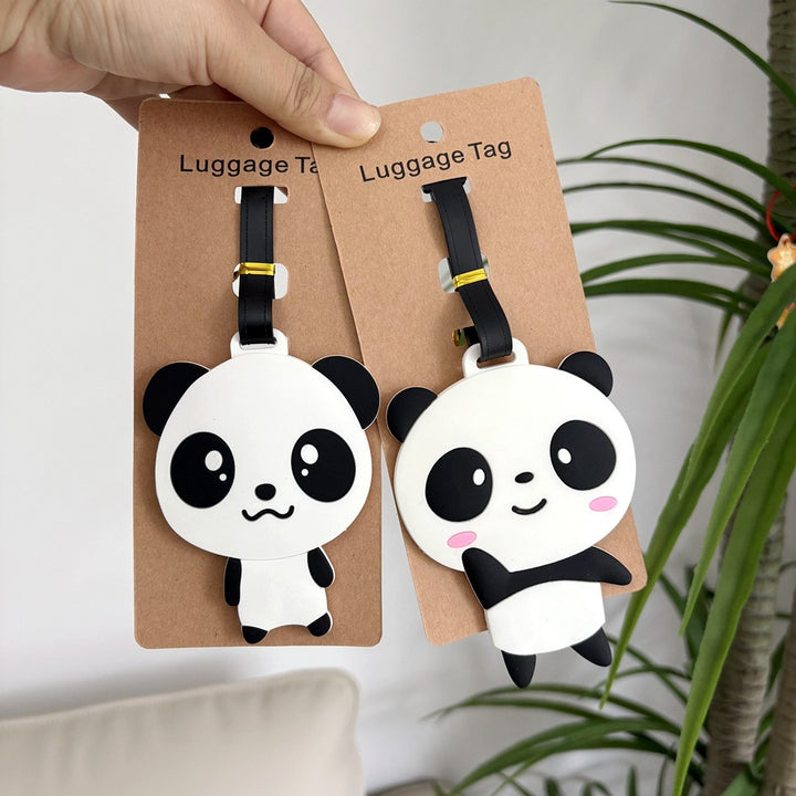 Cute Panda-Themed Luggage Tag Bowlift