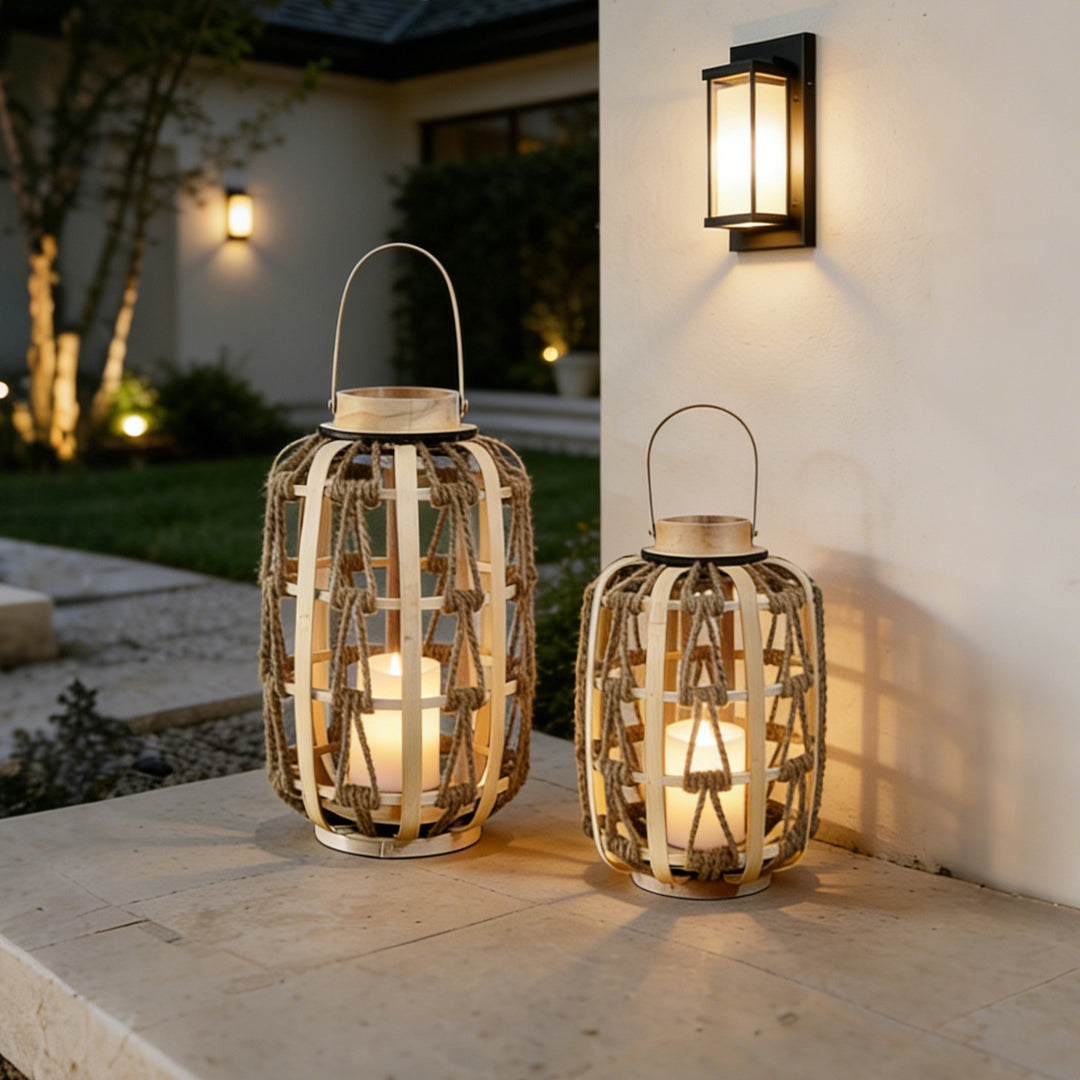 Decorative Rattan Lantern Bowlift